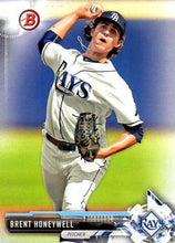 Load image into Gallery viewer, 2017 Bowman Prospects Brent Honeywell  BP84 Tampa Bay Rays
