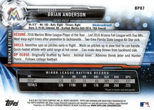 Load image into Gallery viewer, 2017 Bowman Prospects Brian Anderson  BP87 Miami Marlins
