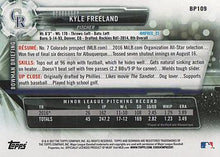 Load image into Gallery viewer, 2017 Bowman Prospects Kyle Freeland  BP109 Colorado Rockies
