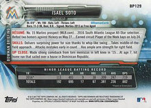 Load image into Gallery viewer, 2017 Bowman Prospects Isael Soto  BP129 Miami Marlins
