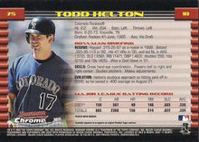 Load image into Gallery viewer, 2002 Bowman Chrome Todd Helton # 75 Colorado Rockies
