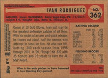 Load image into Gallery viewer, 2002 Bowman Heritage Ivan Rodriguez # 362 Texas Rangers
