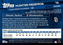 Load image into Gallery viewer, 2017 Topps Chrome Pink Refractor Hunter Renfroe 18 San Diego Padres
