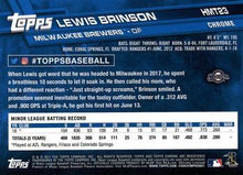 Load image into Gallery viewer, 2017 Topps Chrome Update Lewis Brinson RC HMT23 Milwaukee Brewers
