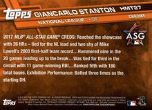 Load image into Gallery viewer, 2017 Topps Chrome Update Giancarlo Stanton AS HMT27 Miami Marlins

