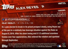 将图片加载到图库查看器，2017 Topps Chrome Update Alex ReyesÂ RD HMT33 St. Louis Cardinals
