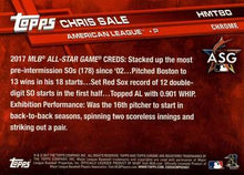 Load image into Gallery viewer, 2017 Topps Chrome Update Chris Sale AS HMT80 Boston Red Sox

