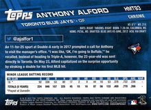 Load image into Gallery viewer, 2017 Topps Chrome Update Anthony Alford RC HMT93 Toronto Blue Jays
