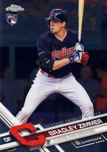 将图片加载到图库查看器，2017 Topps Chrome Update Bradley ZimmerRD HMT96 Cleveland Indians
