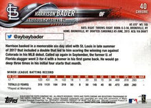 Load image into Gallery viewer, 2018 Topp Chrome  Harrison Bader RC #40 St. Louis Cardinals

