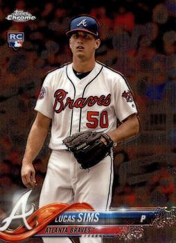 2018 Topp Chrome  Lucas Sims RC #42 Atlanta Braves