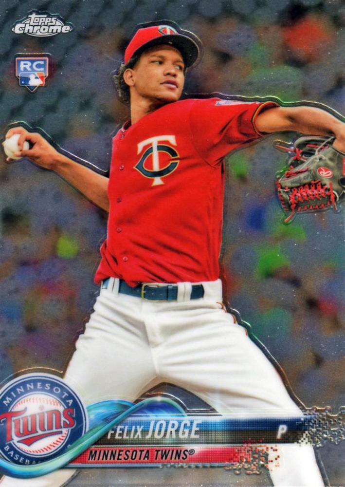 2018 Topp Chrome  Felix Jorge RC #127 Minnesota Twins