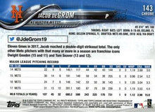 Load image into Gallery viewer, 2018 Topp Chrome  Jacob deGrom #143 New York Mets

