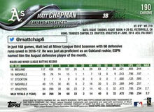 Load image into Gallery viewer, 2018 Topp Chrome  Matt Chapman #190 Oakland Athletics
