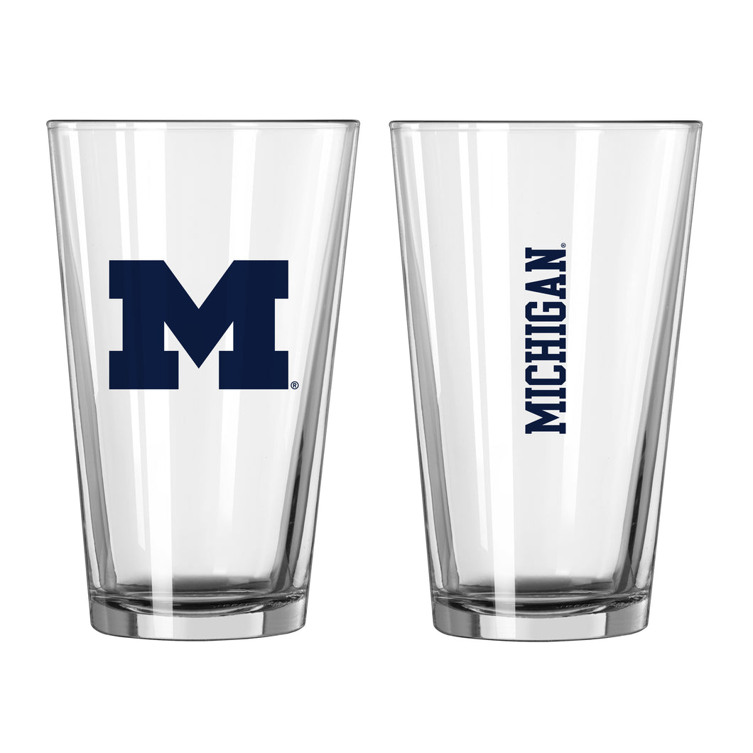 Michigan Wolverines 16oz Gameday Pint Glass