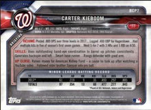 Load image into Gallery viewer, 2018 Bowman Chrome Prospects Carter Kieboom BCP7 Washington Nationals
