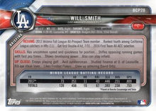 Load image into Gallery viewer, 2018 Bowman Chrome Prospects Will Smith BCP20 Los Angeles Dodgers
