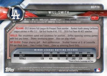 将图片加载到图库查看器，2018 Bowman Chrome Prospects Will Smith BCP20 Los Angeles Dodgers
