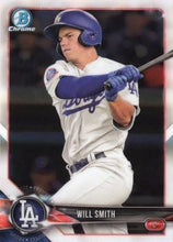 Load image into Gallery viewer, 2018 Bowman Chrome Prospects Will Smith BCP20 Los Angeles Dodgers
