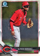 Load image into Gallery viewer, 2018 Bowman Chrome Prospects Alfredo Rodriguez BCP26 Cincinnati Reds
