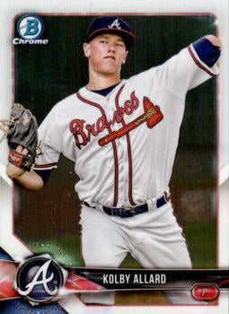 2018 Bowman Chrome Prospects Kolby Allard BCP28 Atlanta Braves