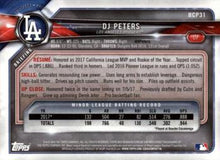 将图片加载到图库查看器，2018 Bowman Chrome Prospects D.J. Peters BCP31 Los Angeles Dodgers
