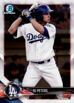 2018 Bowman Chrome Prospects D.J. Peters BCP31 Los Angeles Dodgers