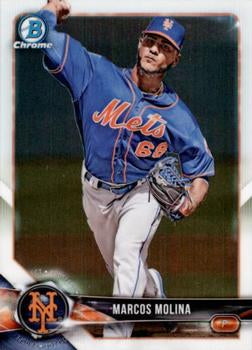2018 Bowman Chrome Prospects Marcos Molina BCP35 New York Mets
