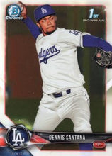 Load image into Gallery viewer, 2018 Bowman Chrome Prospects Dennis Santana BCP36 Los Angeles Dodgers
