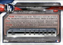 Load image into Gallery viewer, 2018 Bowman Chrome Prospects Ibandel Isabel BCP47 Los Angeles Dodgers
