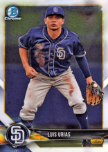 Load image into Gallery viewer, 2018 Bowman Chrome Prospects Luis Urias BCP57 San Diego Padres

