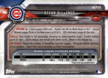 Load image into Gallery viewer, 2018 Bowman Chrome Prospects Oscar De La Cruz BCP59 Chicago Cubs
