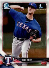 Load image into Gallery viewer, 2018 Bowman Chrome Prospects Kyle Cody BCP62 Texas Rangers
