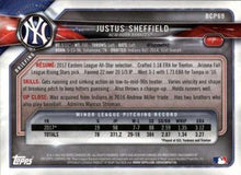 Load image into Gallery viewer, 2018 Bowman Chrome Prospects Justus Sheffield BCP69 New York Yankees
