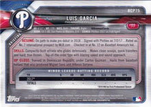 Load image into Gallery viewer, 2018 Bowman Chrome Prospects Luis Garcia BCP75 Philadelphia Phillies
