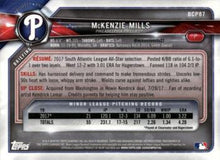 تحميل الصورة إلى عارض المعرض، 2018 Bowman Chrome Prospects McKenzie Mills BCP87 فيلادلفيا فيليز
