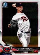 Load image into Gallery viewer, 2018 Bowman Chrome Prospects Stephen Gonsalves BCP90 Minnesota Twins
