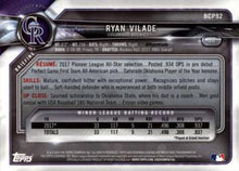Load image into Gallery viewer, 2018 Bowman Chrome Prospects Ryan Vilade BCP92 Colorado Rockies
