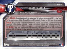 تحميل الصورة إلى عارض المعرض، آفاق Bowman Chrome لعام 2018 Adam Haseley BCP94 Philadelphia Phillies
