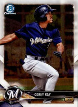 Load image into Gallery viewer, 2018 Bowman Chrome Prospects Corey Ray BCP97 Milwaukee Brewers
