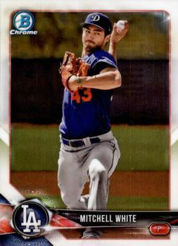 2018 Bowman Chrome Prospects Mitchell White BCP103 Los Angeles Dodgers