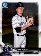 Load image into Gallery viewer, 2018 Bowman Chrome Prospects Sam Howard BCP109 Colorado Rockies
