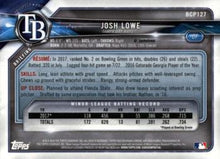 Load image into Gallery viewer, 2018 Bowman Chrome Prospects Josh Lowe BCP127 Tampa Bay Rays
