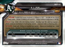 Load image into Gallery viewer, 2018 Bowman Chrome Prospects A.J. Puk BCP142 Oakland Athletics
