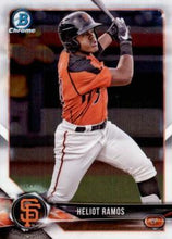 Load image into Gallery viewer, 2018 Bowman Chrome Prospects Heliot Ramos BCP143 San Francisco Giants
