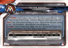 Load image into Gallery viewer, 2018 Bowman Chrome Prospects Trevor Rogers BCP148 Miami Marlins
