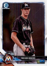 Load image into Gallery viewer, 2018 Bowman Chrome Prospects Trevor Rogers BCP148 Miami Marlins
