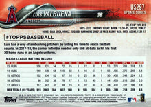 将图片加载到图库查看器，2018 Topps Update Luis Valbuena  #US297 Angels
