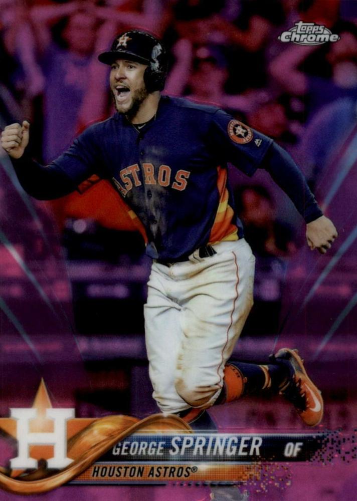 2018 Topp Chrome Pink Refractor George Springer #17 Ho#USton Astros