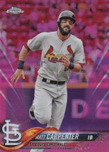 Load image into Gallery viewer, 2018 Topp Chrome Pink Refractor Matt Carpenter #33 St. Louis Cardinals
